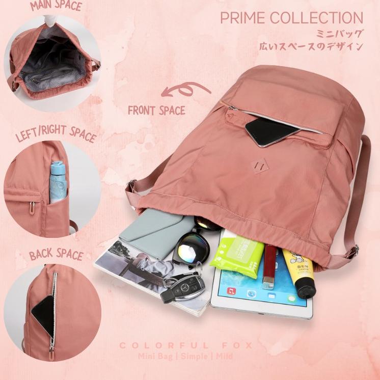 Big Sale.. Tas Ransel Wanita COLORFUL FOX 8536 Backpack Wanita Remaja Tas Anti Air WATCHKITE WKOS