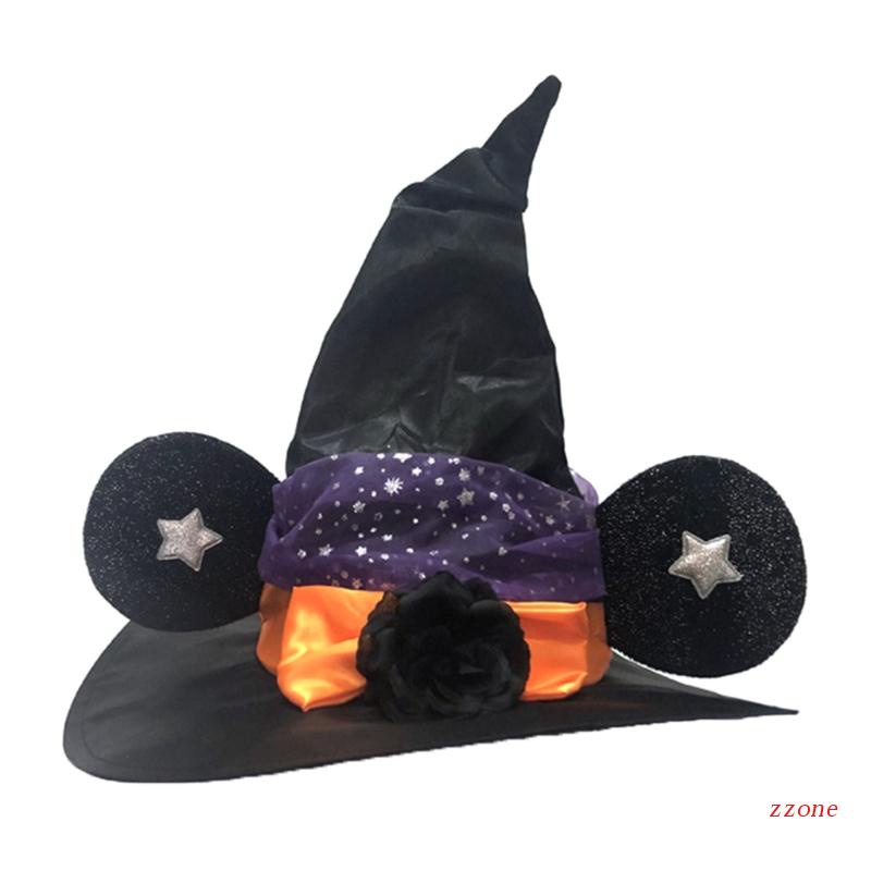Topi Penyihir Warna Hitam Untuk Kostum Cosplay Halloween