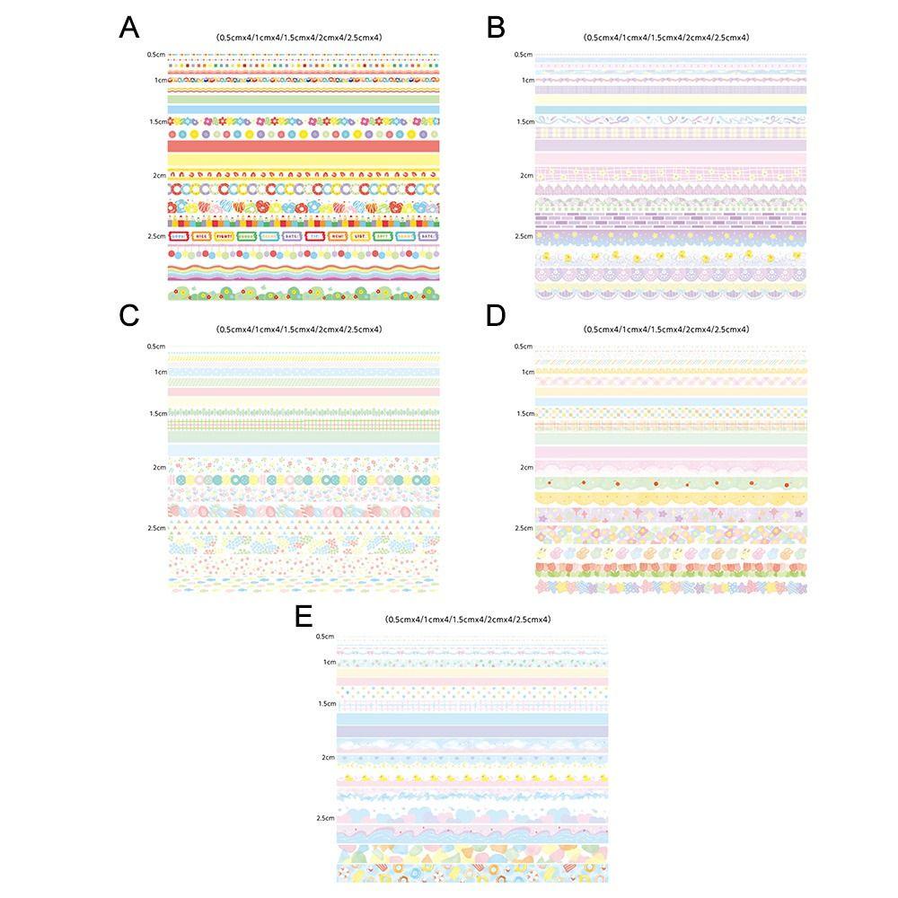 Preva 20roll/Set Washi Tape Siswa Tangan Dekorasi Akun Vintage DIY Stiker