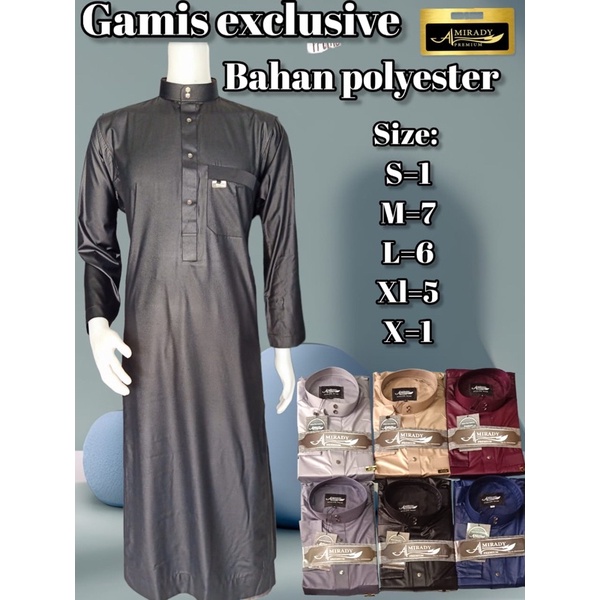 BAJU GAMIS ALMIRADY BAJU GAMIS PRIA GAMIS POLOS GAMIS COWO TANGAN PANJANG GAMIS PRIA TANGAN PANJANG 