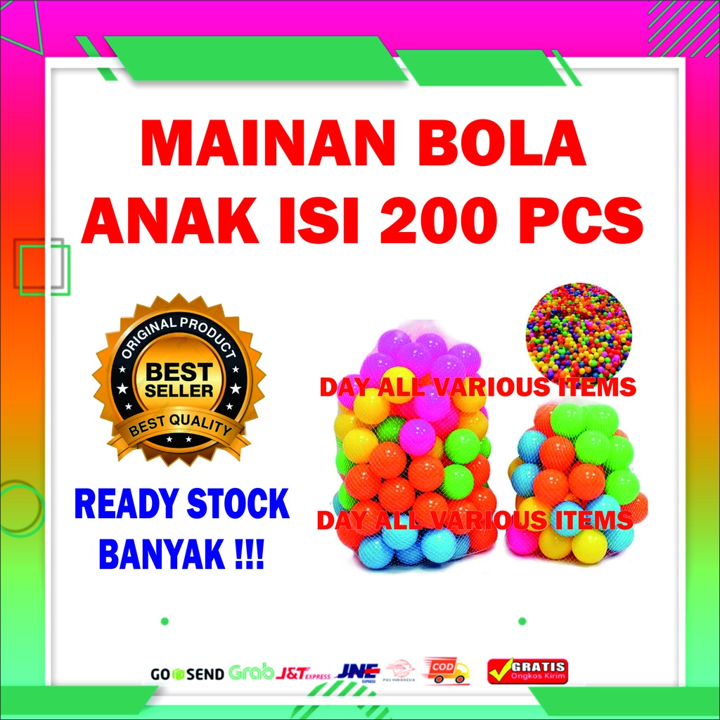 MAINAN BOLA ANAK ISI 200 PCS