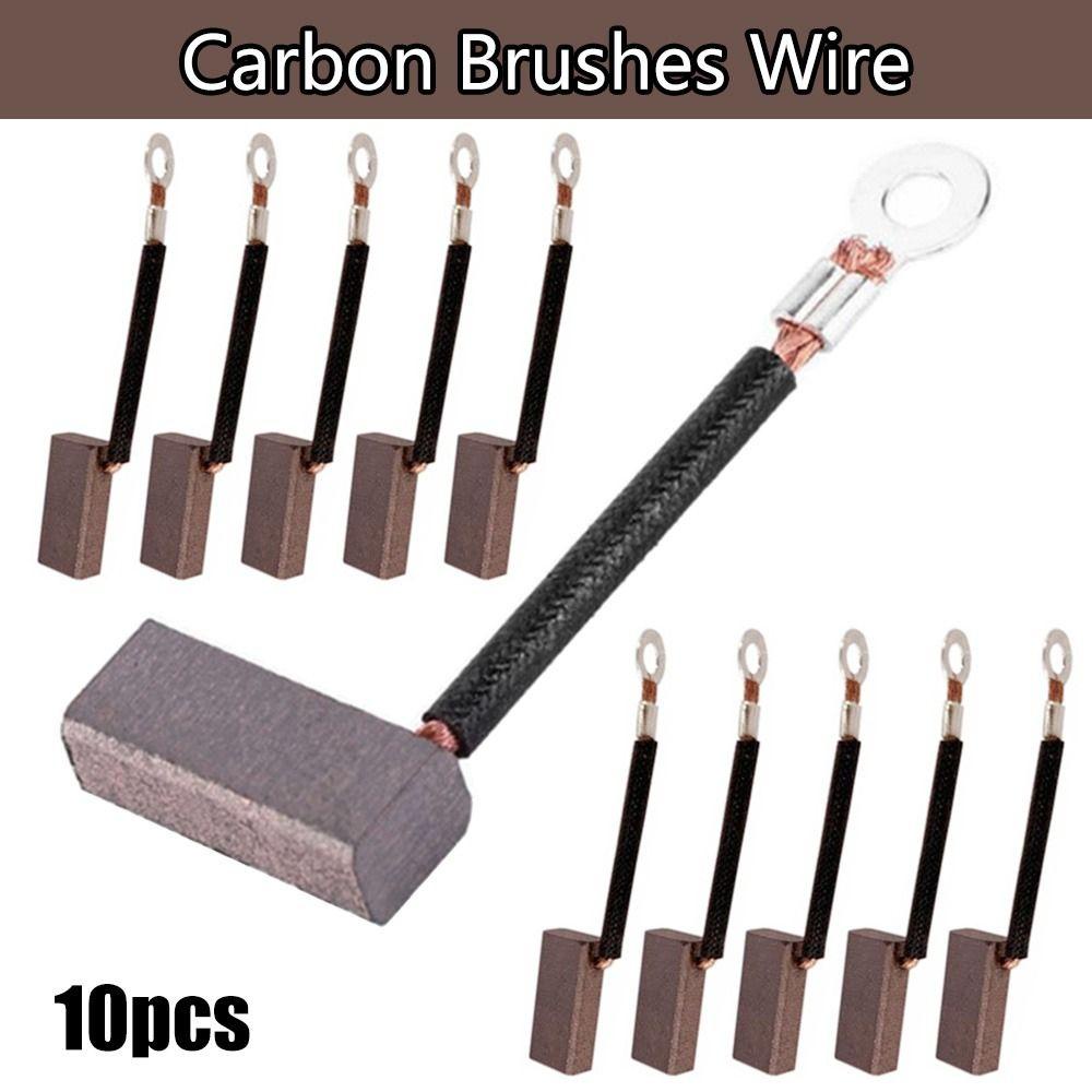 Populer 10pcs Carbon Brushes Wire Hand Tools 6x8x18mm Generik Motor Listrik