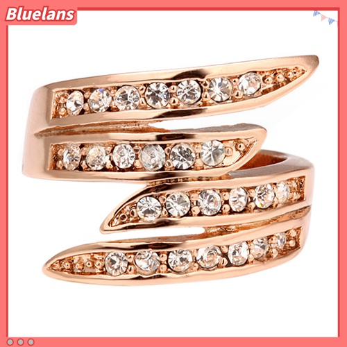 Cincin Berlian Imitasi Warna Rose Gold Untuk Wanita