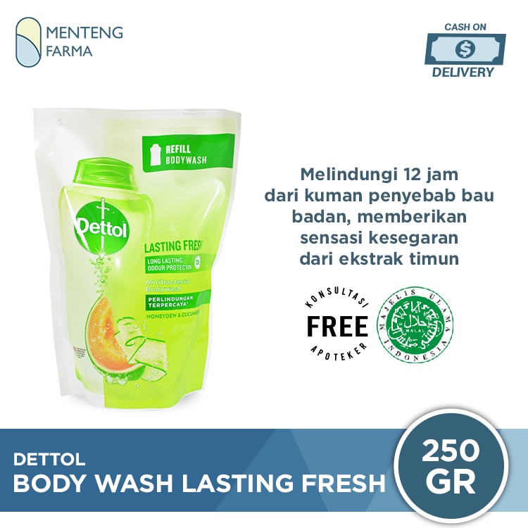 Sabun Mandi Cair Dettol ProFresh - Lasting Fresh (250 Gram)