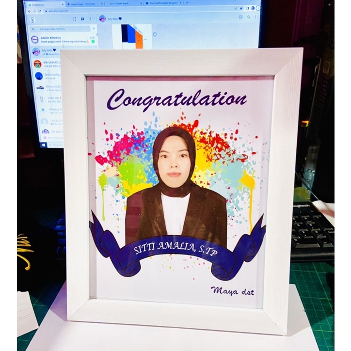 KADO BINGKAI WISUDA ULTAH | FOTO FRAME 8R | CUSTOM