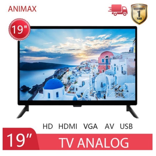 LED TV ANIMAX 19 INCH Digital USB MOVIE HDMI VGA - GARANSI 1 TAHUN