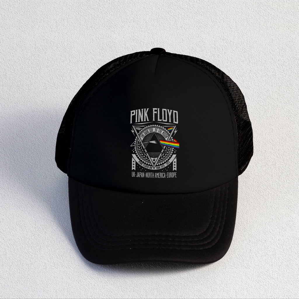 Pink Floyd | Trucker Hat Best Seller | Topi Pria | Topi | Trucker | Topi Band | Baseball | Band | Topi Jaring | Topi Sablon | Head Studio