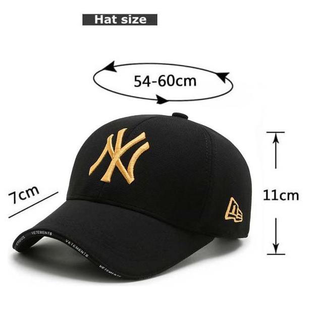 Harga Bersahabat Topi Baseball NY VETEMENTS Pria Wanita Fashion Snapback Import Cap New York Gold Or