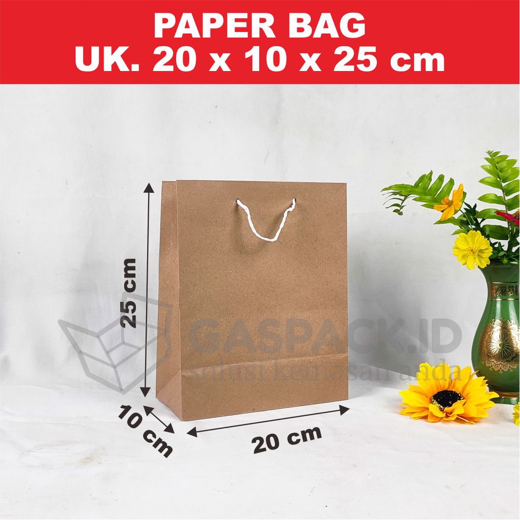 

Paper Bag Tas Kertas Godie Bag Uk 20x10x25 cm isi 12 pcs