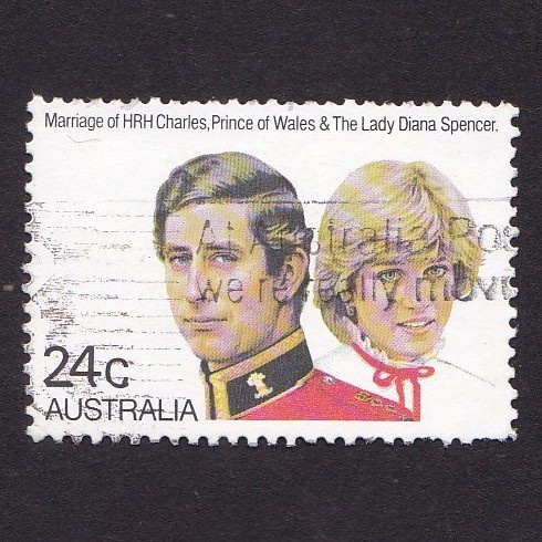 

0197. AUSTRALIA - 1981 Prince Charles and Lady Diana 1V CTO