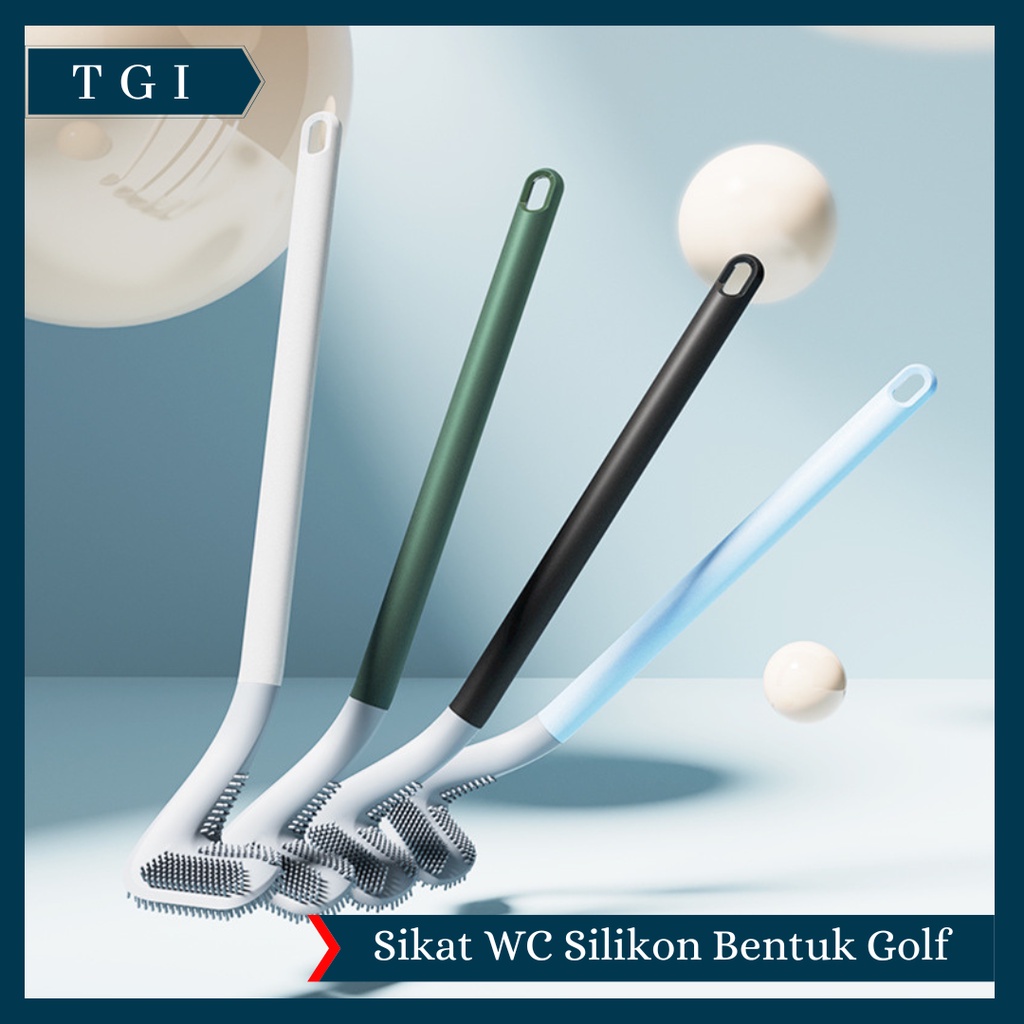 TGI - SIKAT TOILET SILIKON BENTUK STIK GOLF | ALAT PEMBERSIH WC KAMAR MANDI | TOILET BRUSH SILICONE FLEKSIBLE SERBAGUNA SELA KARET LENTUR | SIKAT TOILET MURAH | SIKAT TOILET SERBAGUNA