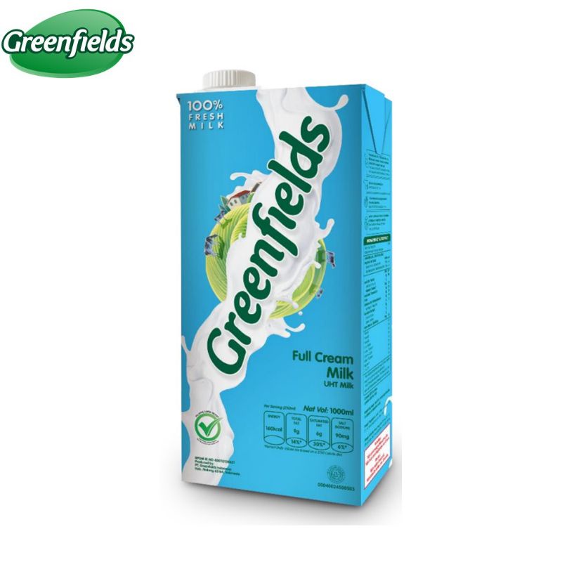 

Susu UHT Greenfields 1Lt Full cream