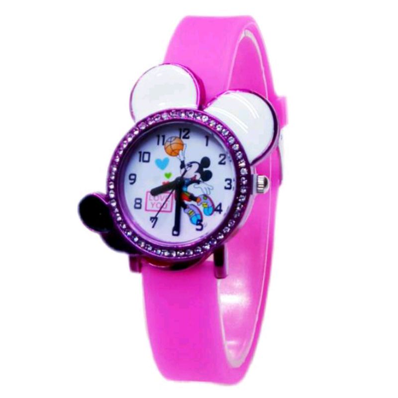 (Terima Cod)Jam Tangan Wanita Micky Mouse strap Rubber