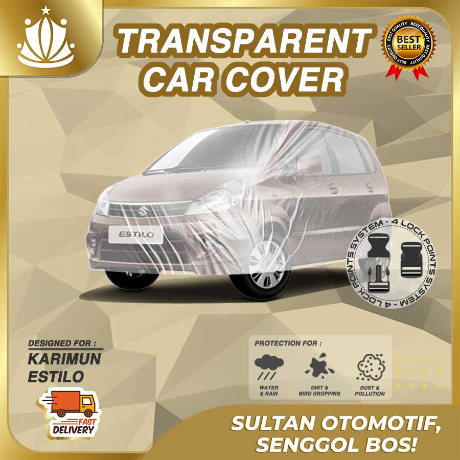 Body Cover Mobil Plastik TEBAL Karimun Estilo WATERPROOF