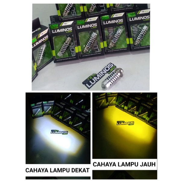 LAMPU LED DEPAN 2WARNA/BOHLAM LED DEPAN LUMINOS LS 2 LASER 2WARNA KUNING DAN PUTIH UNIVERSAL BEAT KA