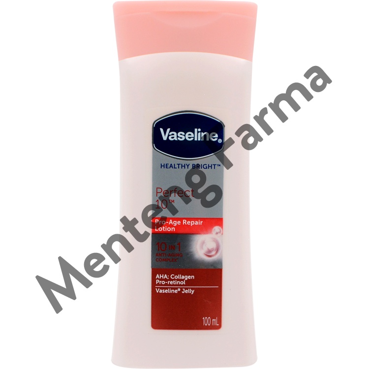 Vaseline Healthy Bright Hand Body Lotion Perfect 10 100 ML - Mencerahkan dan Mencegah Penuaan Dini