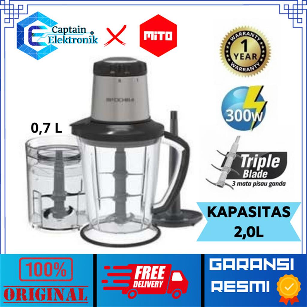 MITOCHIBA Food Magic Chopper Blender 2L Mito Alat Penghalus Bumbu CH-200 / CH200 / CH 200 RESMI