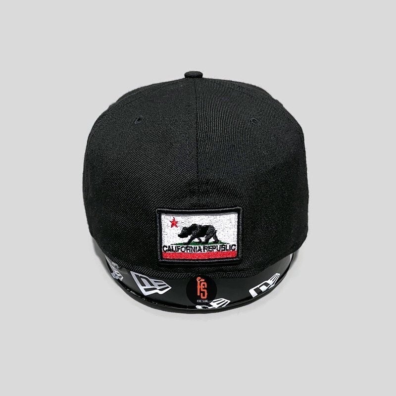 TOPI NEW ERA ORIGINAL 5950 WEST COAST CALIFORNIA REPUBLIC BLACK