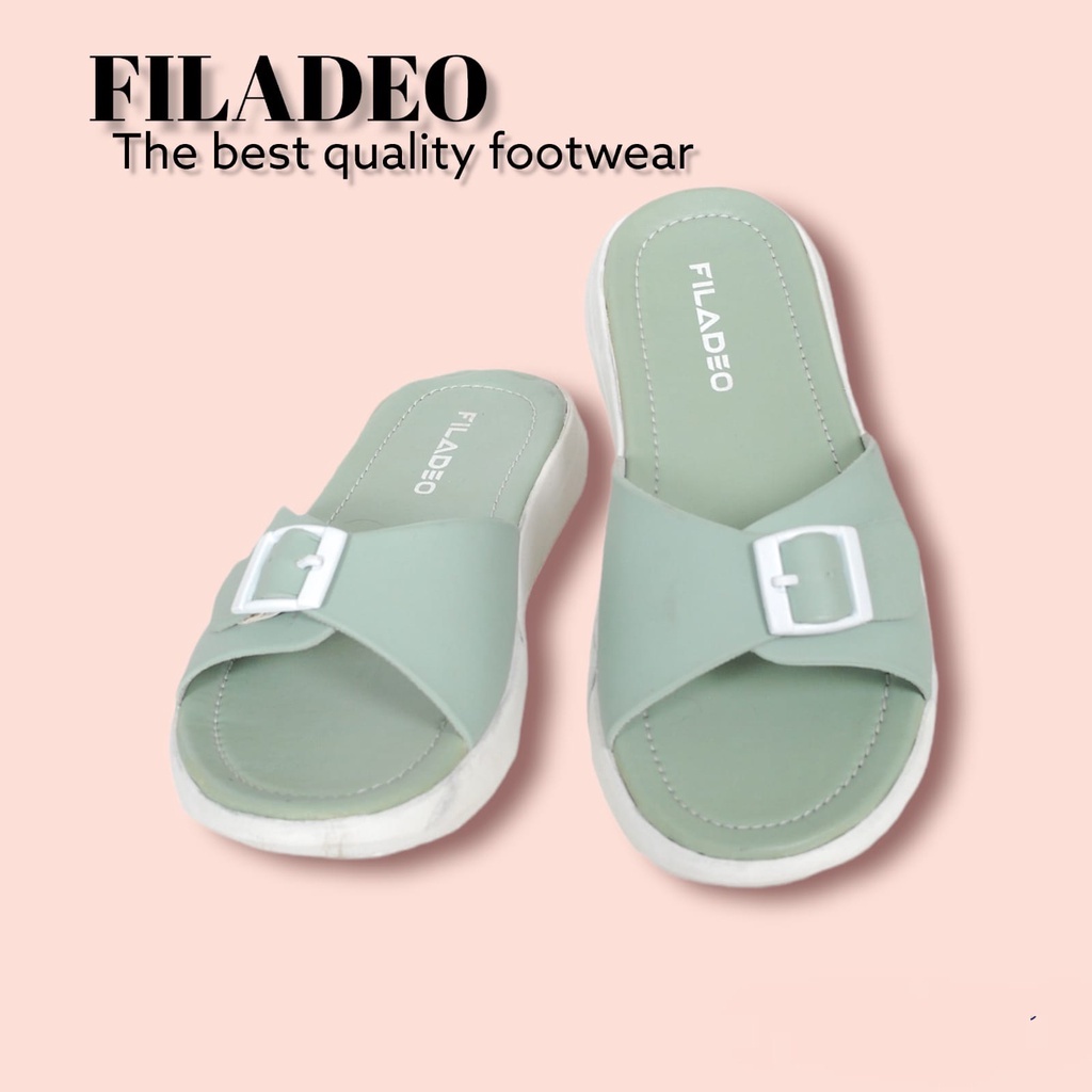 Sandal Wanita Briken Sandal Slip On Sandal Cewek FILADEO 03 Sendal Polos Deubi Sendal Wanita Korean