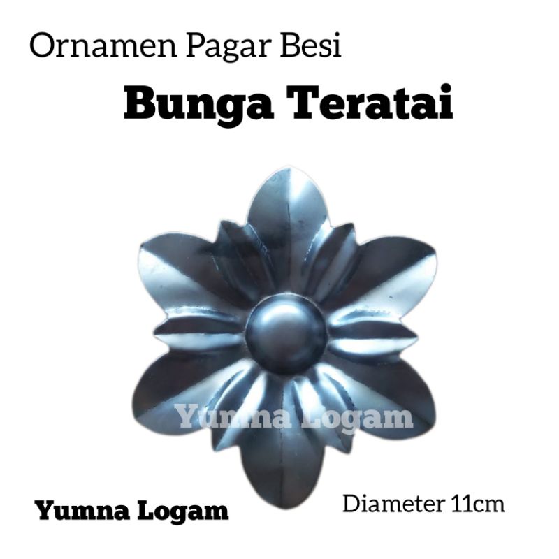 Daun Bunga teratai ornamen aksesoris pagar besi teralis