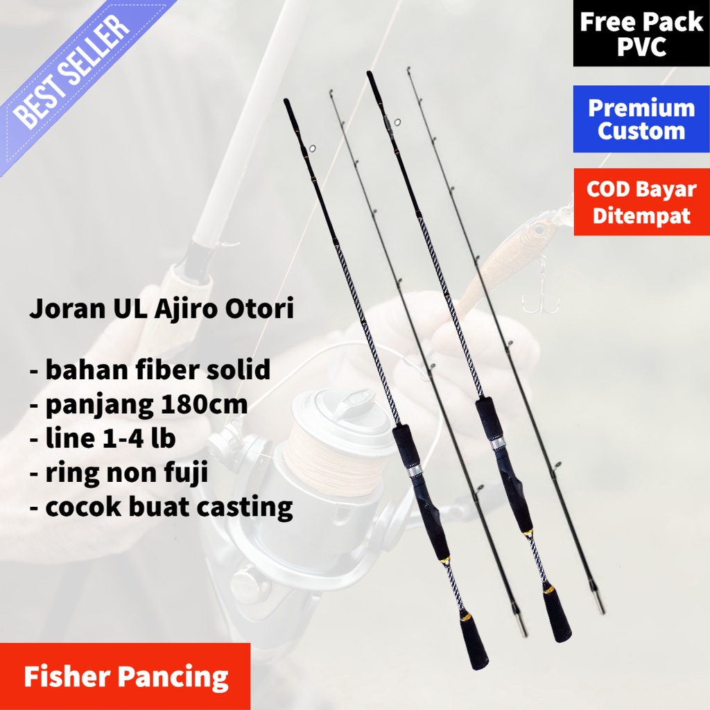 Joran UL Ultralight Ajiro Otori Original Premium 180 Termurah COD - Pancing Motif Carbon Terlaris