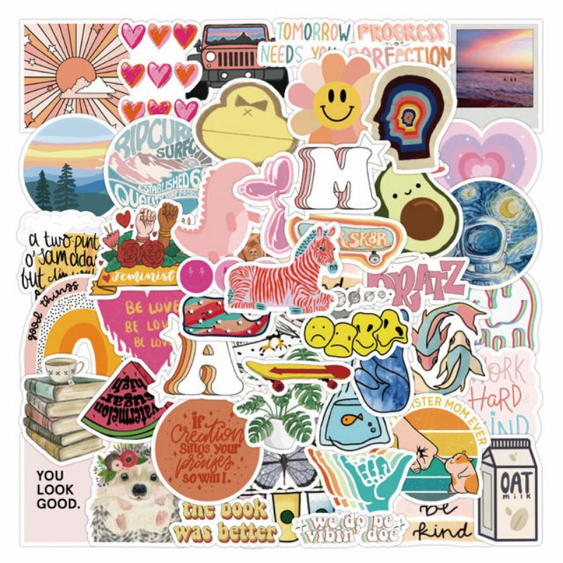 

Stiker Aesthetic Pack Style 260241- Stiker Aesthetic Keren Imut Laptop, Aksesoris Hp, Anti Air, Motif, Helm, Tumbler, Koper, Kulkas