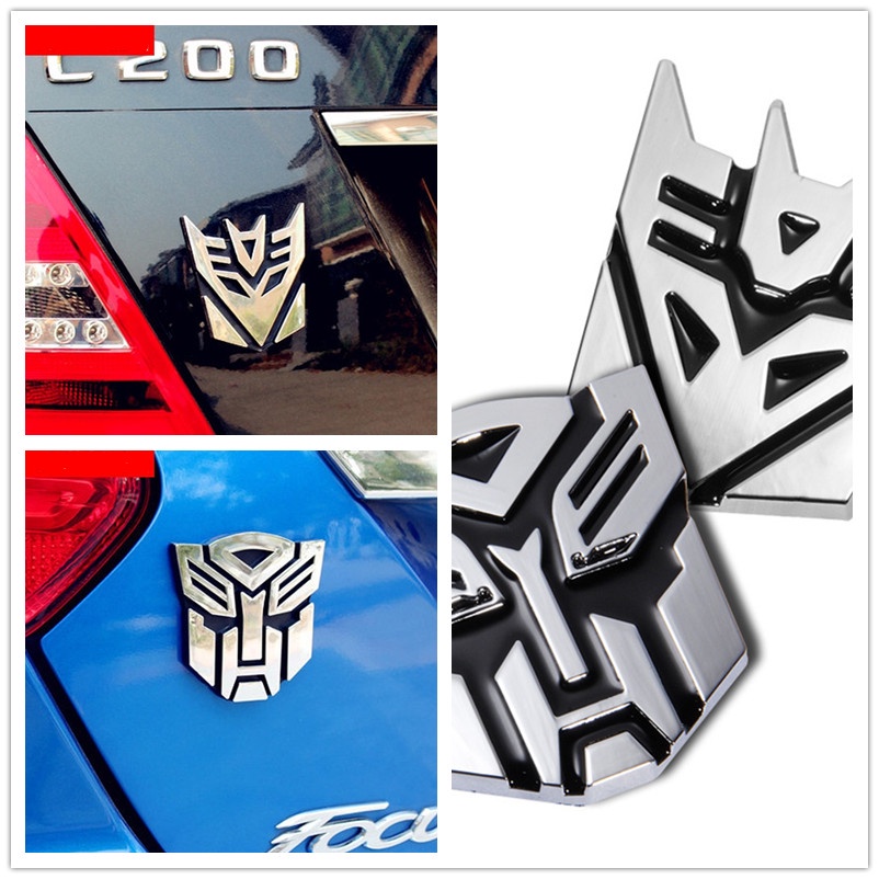 Stiker Logo Transformers 3D Untuk Mobil