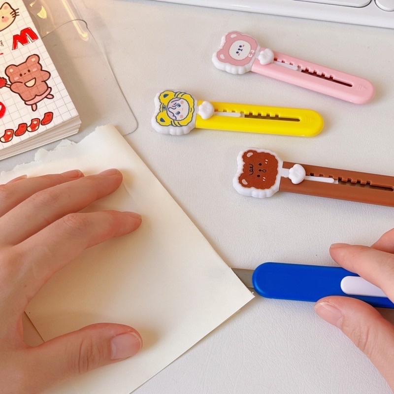 cute cutter mini korean style cutter cartoon knive pisau imut