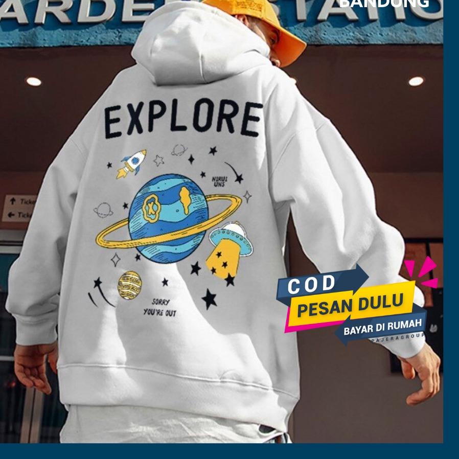 Paling Laris Sweater Aesthetic Wanita Hoodie Original Premium EXPLORE Hoddie Cewek Cowok XXL Switer 