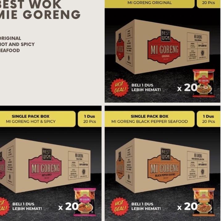 

TERMURAH‼️ Best Wok Mie Goreng Karton (isi 20) - Best wok mie goreng dus - ORIGINAL - SPICY - SEAFOOD !!!