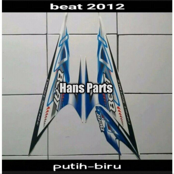STRIPING HONDA BEAT KARBU 2012 PUTIH BIRU
