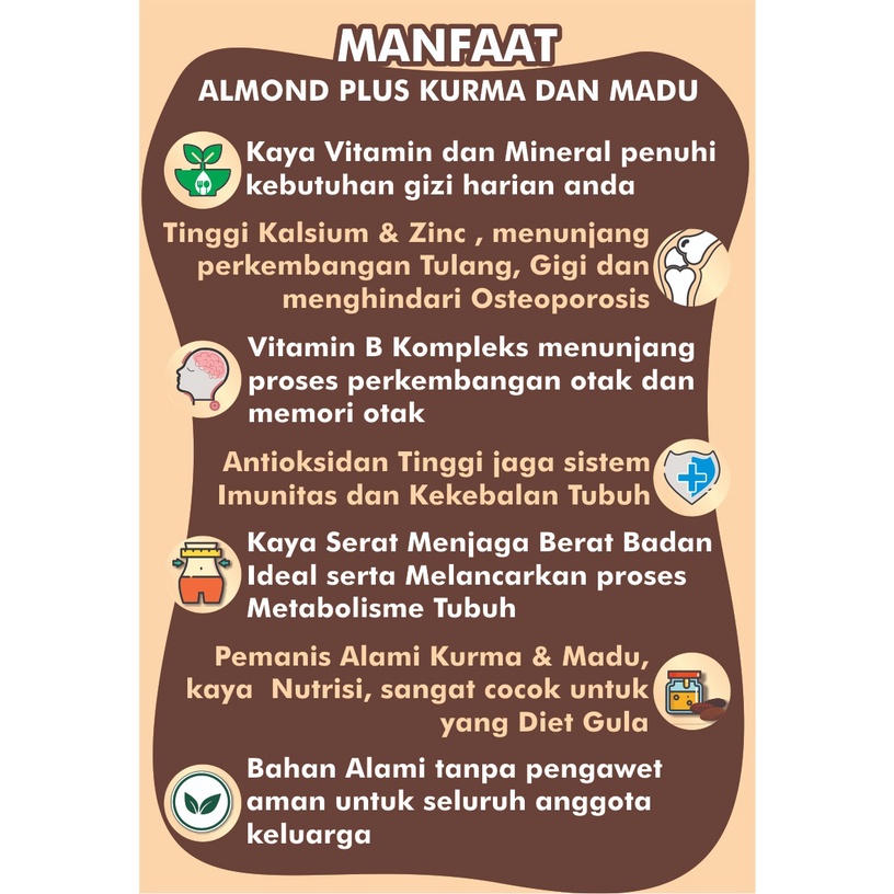 Afis Life Sari Bubuk Almond Umum Minuman kesehatan keluarga