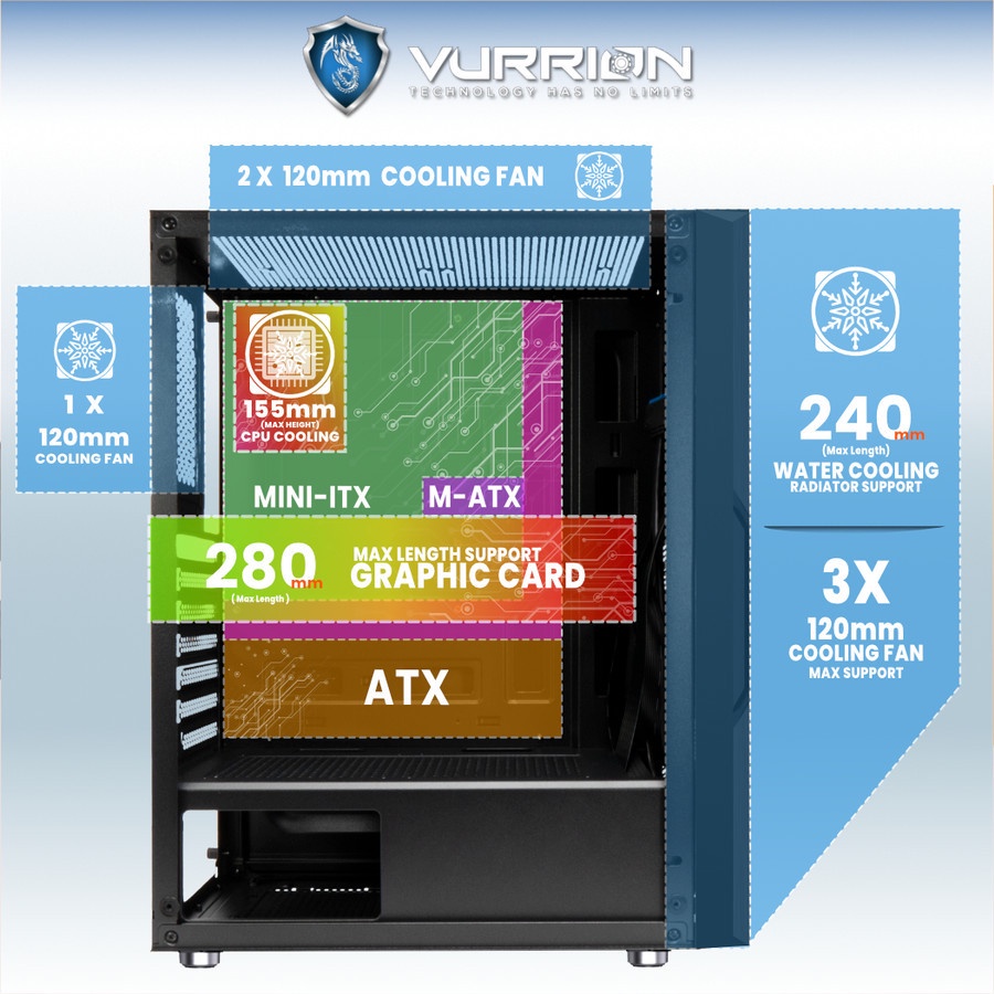 CASING GAMING VURRION BLACXBOLT NAMPOLL GAN