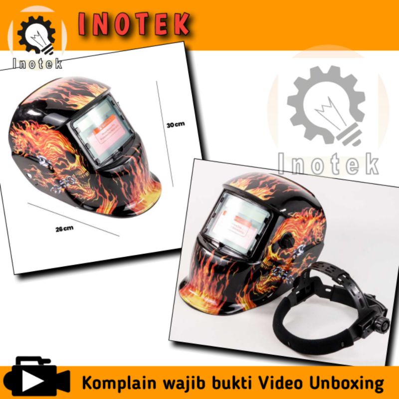 Kedok Helm Las Otomatis Auto Darkening Gelap Welding Helmet