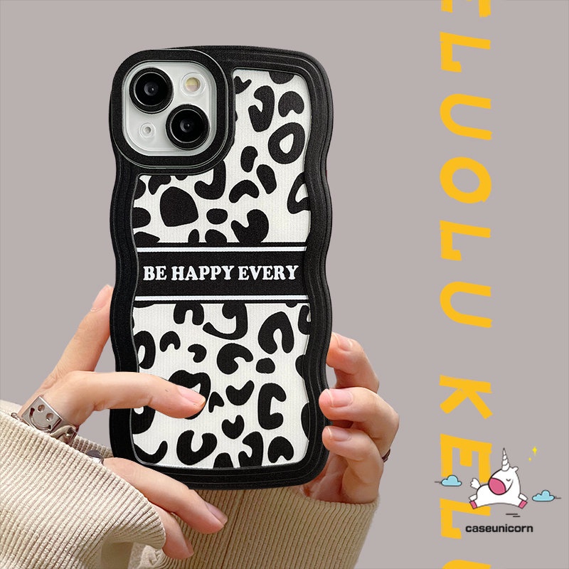 Leopard Case Oppo A17 A16 A15 A12 A78 A57 A7 A55 A95 A17K A54 A77s A76 A9 A5 A16K A96 A3s A15s A16s A74 A1K A5s A16E A53 Reno 8t5 8Z 7Z 6 A12E F9 A52 Zebra Soft Case Wavy Edge