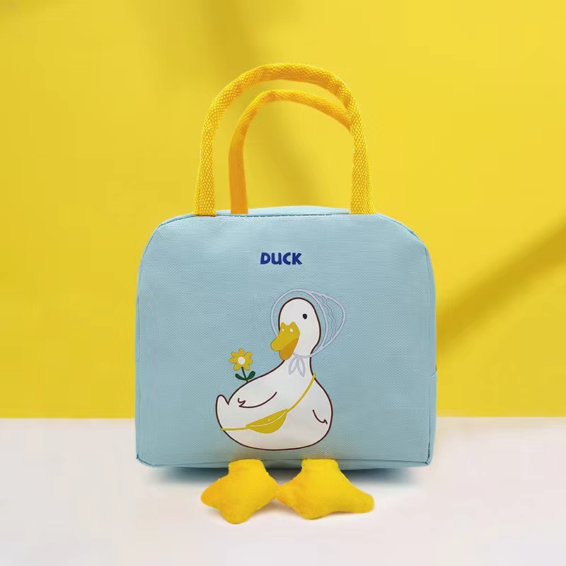 Lunch Bag Duck / Tas Bekal Waterproof Tahan Panas Dan Dingin Motif Bebek