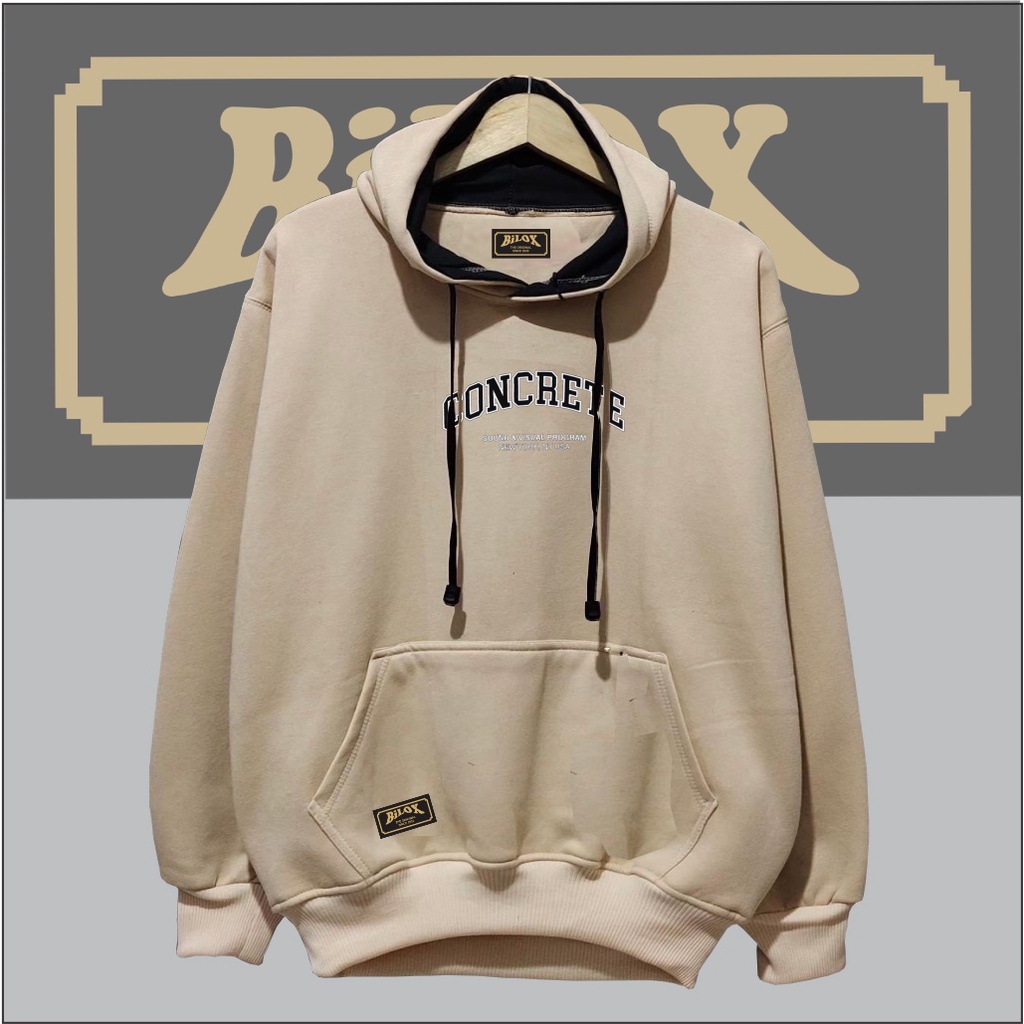 BILOX SWEATER HOODIE JEMPER CONCRETE matt FLEECE Premium WANITA PRIA ORIGINAL BRAND DISTRO BANDUNG