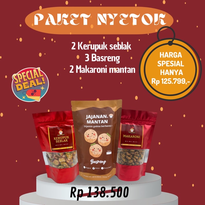 

PAKET NYETOK / LEBIH HEMAT / MURAH /CEMILAN HITS
