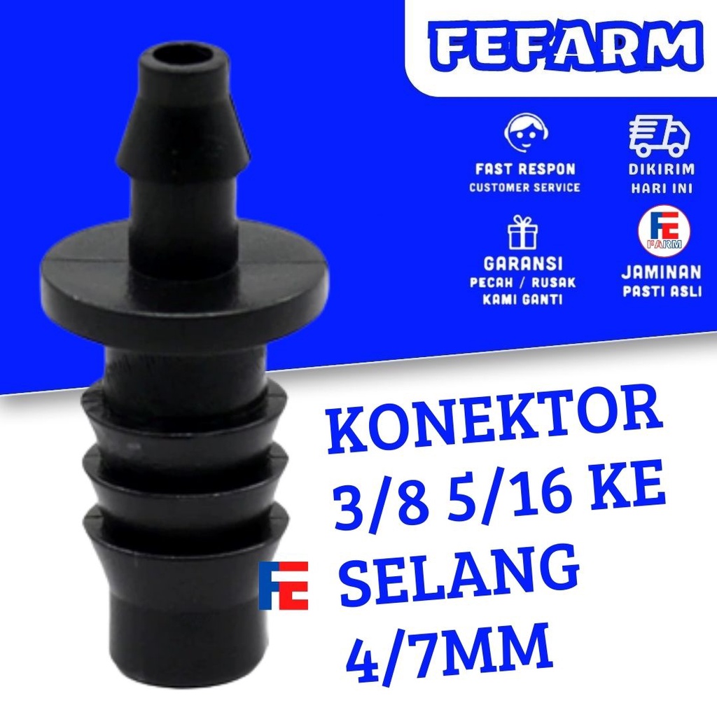 KONEKTOR 3/8 5/16 KE SELANG 4/7MM POMPA 12V KE SELANG 7MM 6MM