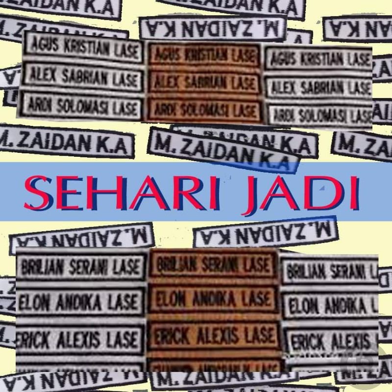 bordir nama  hari jadi. emblem cepat. bordir sicepat.bordir nama. bordir tagnama. emblem nama murid.
