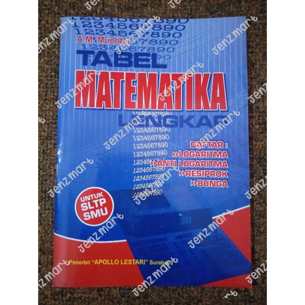 Tabel Matematika Lengkap untuk SLTP SMU