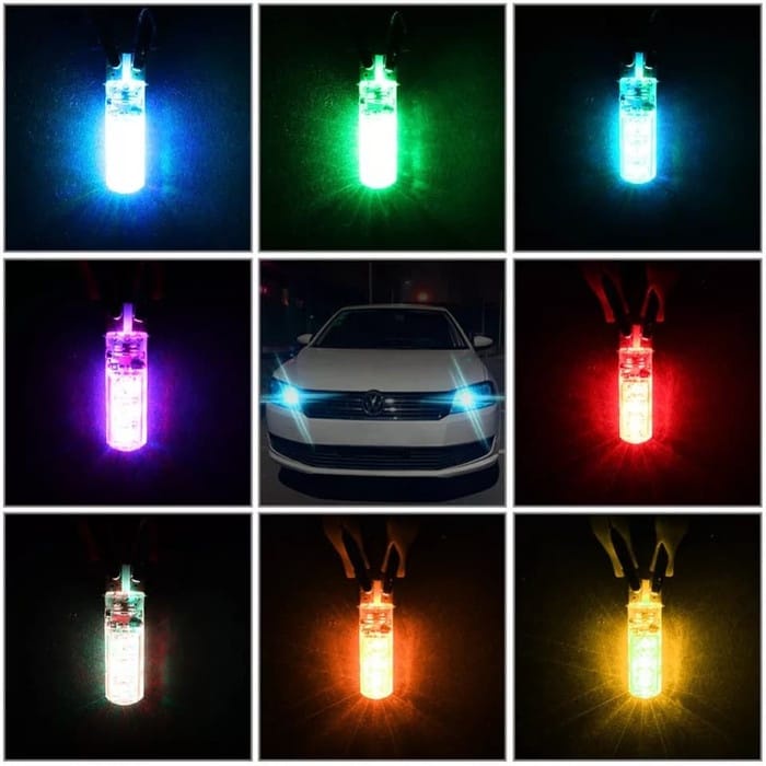 Led T10 LAMPU KOTA SENJA/SEIN MOTOR MOBIL NYALA KEDIP STR0B0  CRYSTAL (JELLLY)