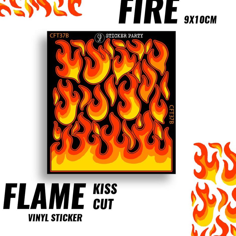

Big Promo [Sticker Party] Stiker Fire Flame Api Gothic Pink Merah Hijau Polco Polaroid Kpop Toploader KISS CUT KWE21