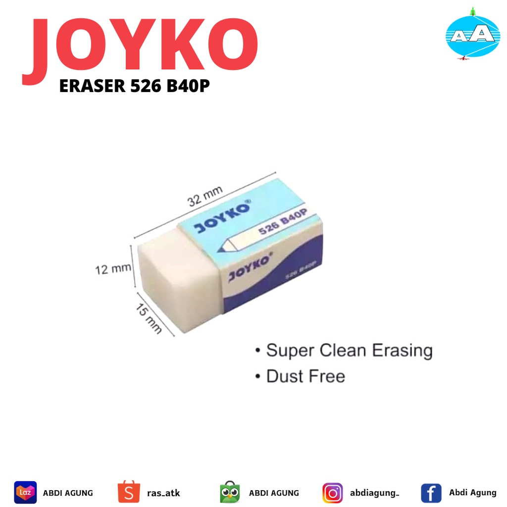 

Stip/Penghapus Joyko 3pcs
