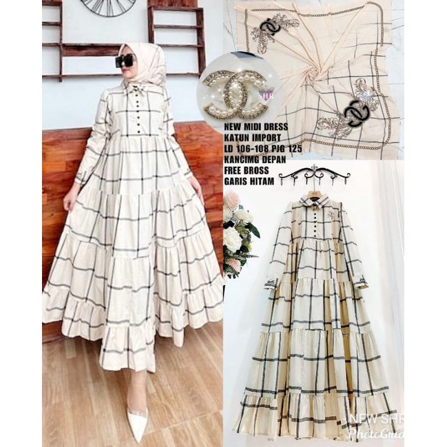 MIDI dress SHR ORI dress terbaru impor