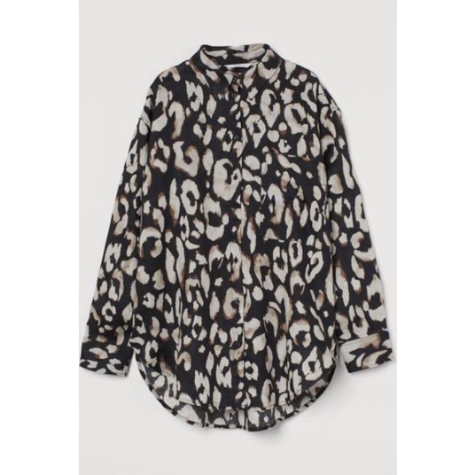 h&m leopard blouse