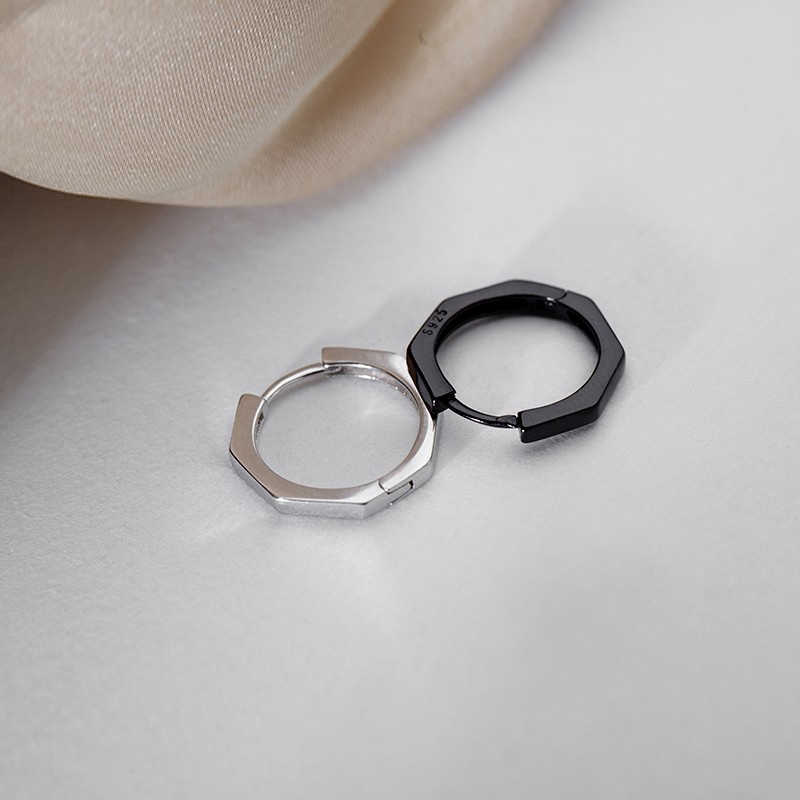 Anting Hoop Bentuk Lingkaran Mini Minimalis Bahan Sterling Silver 925 Gaya Korea