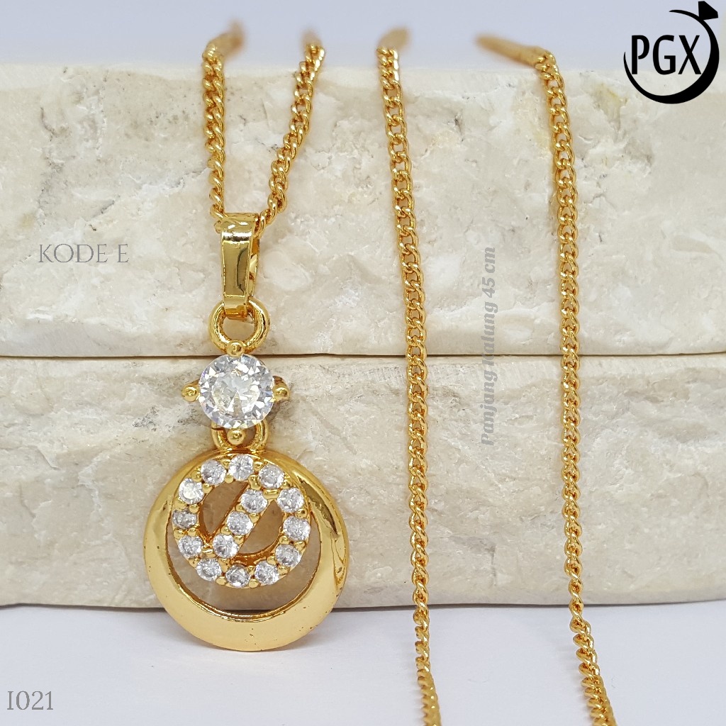 PGX Liontin Kalung Xuping Wanita Aksesoris Fashion Perhiasan Lapis Emas  - I021