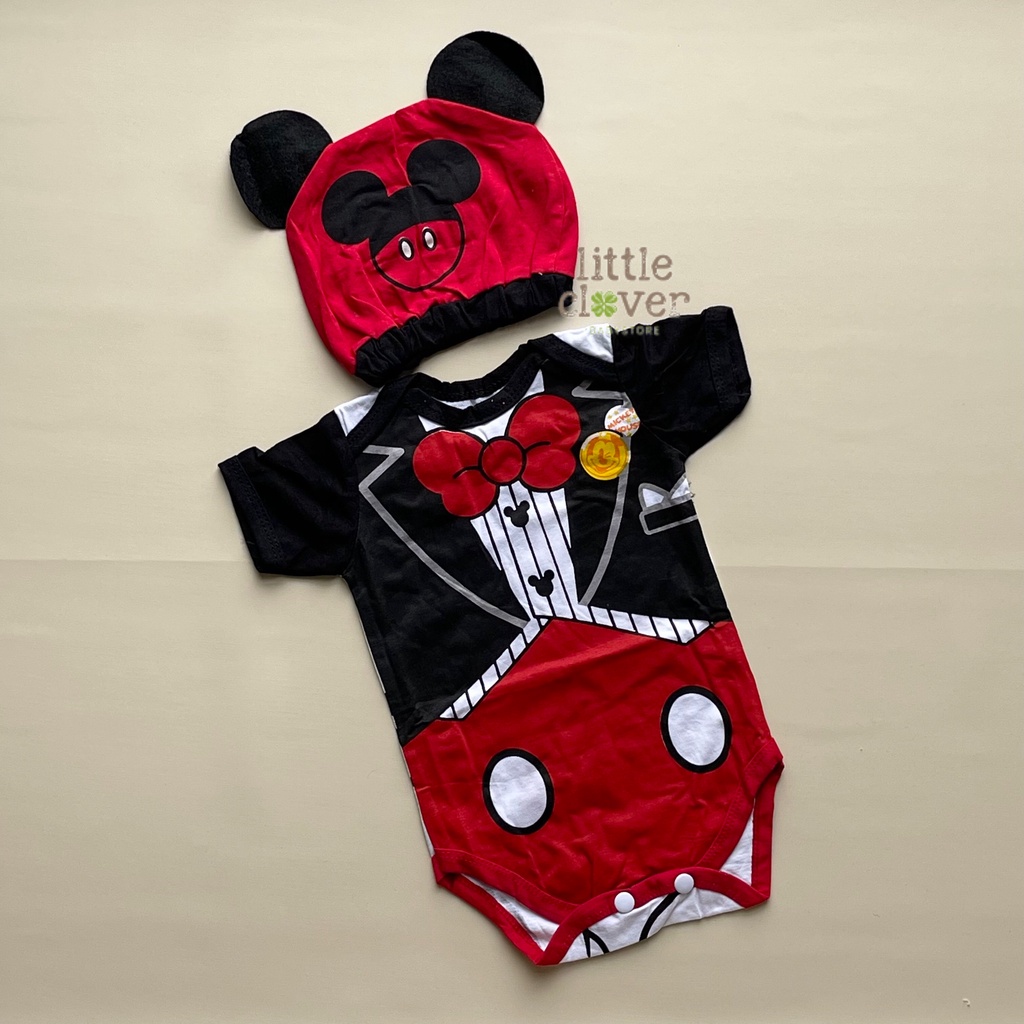 Jumper Bayi Karakter Mickey Mouse / Jumper bayi newborn Little Clover / Baju Mickey Mouse