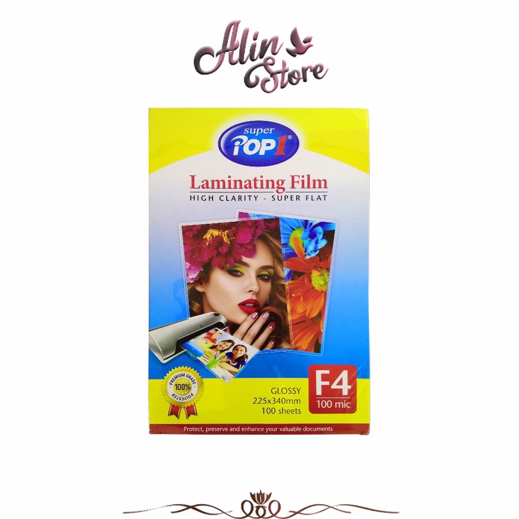 

Kertas Laminating/ Laminating Film F4 (100mic) Super Pop1
